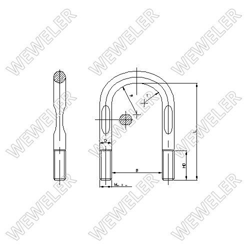 Стремянка М24х125 h=280 - WEWELER/B179M24A104