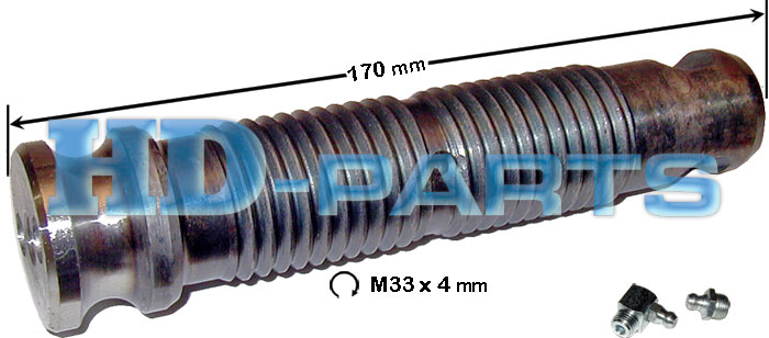 Палец рессоры VOLVO M34x4 L=168 перед. масл. с двух сторон - HD Parts/112904