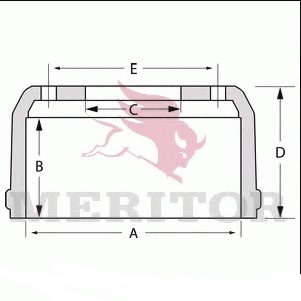 Барабан торм. VOLVO FL6 L608-614 360x170/186 H=247 d=228/275 n8x21.5 - MERITOR/ROR/MBD1027