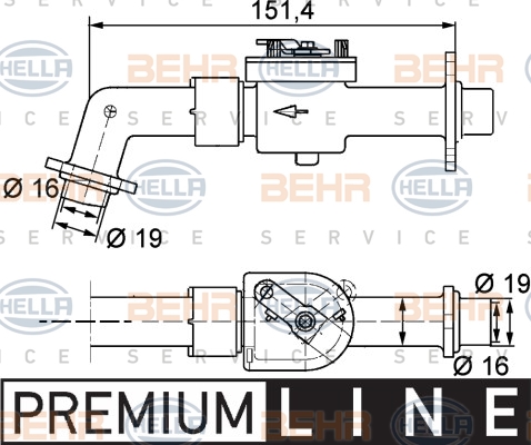 Кран отопителя VOLVO FH (для автомобилей с автоматическим кондиционером) - HELLA/BEHR/9XL351328-111