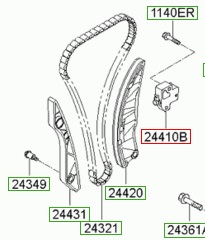Натяжитель цепи ГРМ HYUNDAI/KIA i30/Ceed 1.6i - HYUNDAI/KIA/2441025001