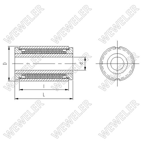 Сайлентблок рессоры VOLVO FMX 24,5x60.9x96 - WEWELER/C234806