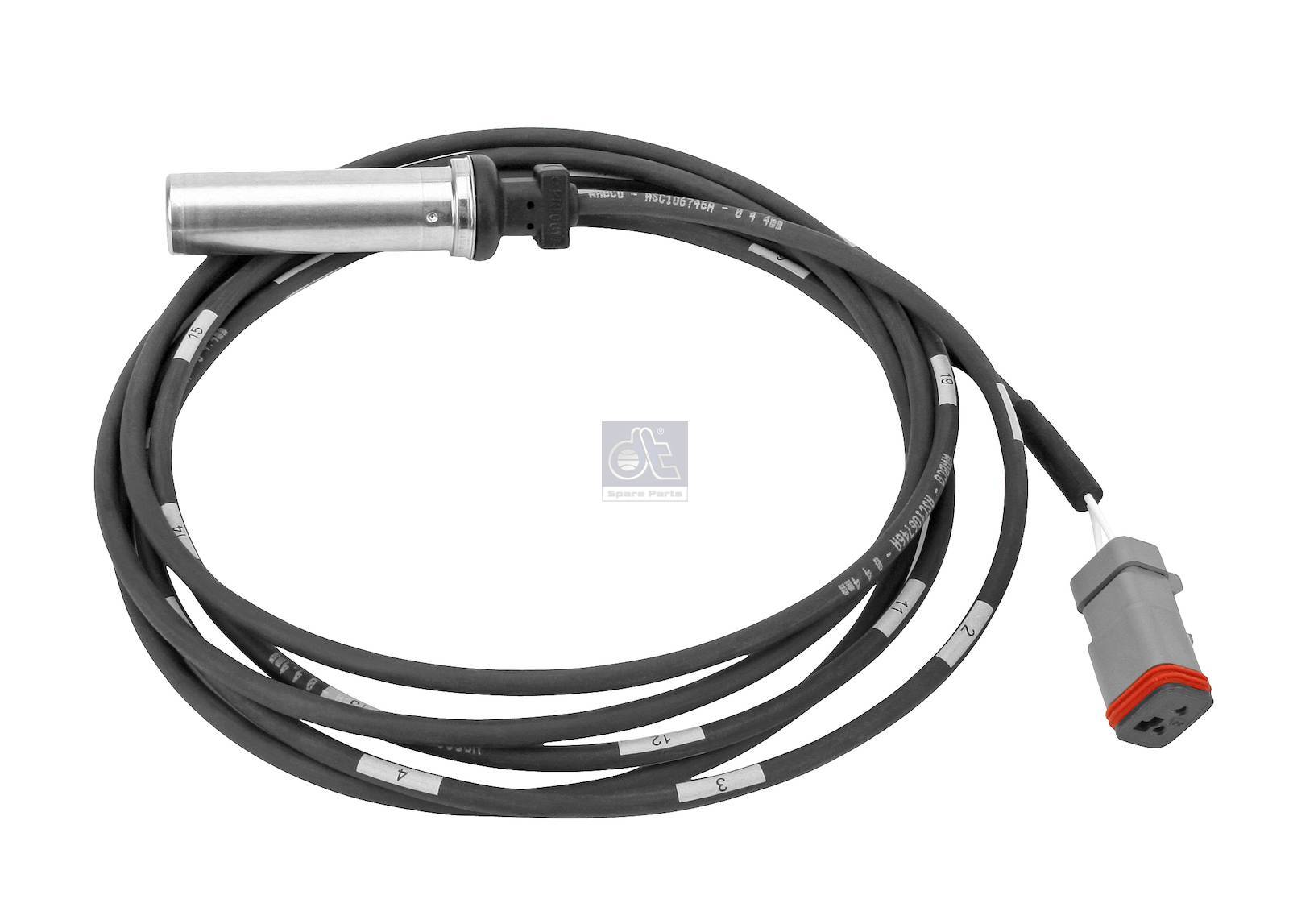 Датчик ABS L=2450±20 VOLVO FL/FE/RVI Midlum/Premium (прямой) передний левый - DT Spare Parts/661914