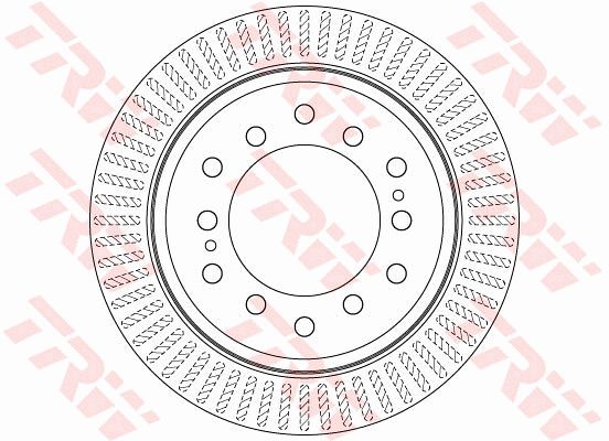 Диск тормозной Toyota Land Cruiser 150 задний - TRW/LUCAS/DF6342