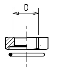 Гайка М22х1,5 узкая с уплотнит. кольцом - RAUFOSS/6237747