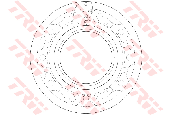 Диск тормозной BPW SB4309T/4345T 430/290x45/159.5 10n-335-23 - TRW/LUCAS/DF5017S