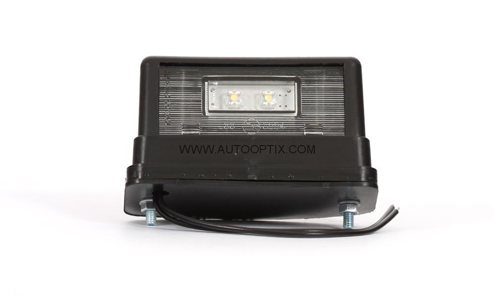 Подсветка номера LED, черный корпус, 12-24V (большая) - WAS/246W54