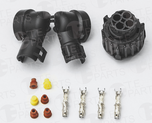 Р/к разъема электрического MB/MAN APM 4х2,5 (4pin) разъем угл.+круглые пины - TE PARTS/7810469