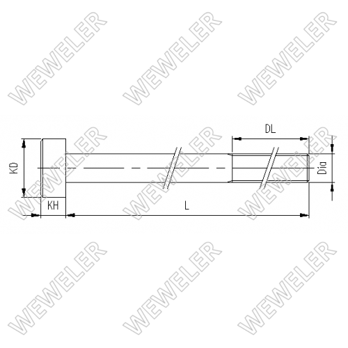 Болт центровой рессоры VOLVO M12 L=310мм (для 257658) - WEWELER/C223501-10.9