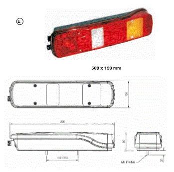 Фонарь задний VOLVO FH/FM new 6-секционный левый - ERMAX/198214520