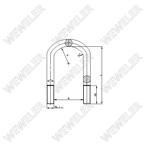 Стремянка М24х152 h=300 HTрезьба=100мм - WEWELER/B179M24A051