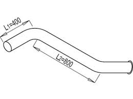 Труба глушителя SCANIA-3 2 изгиба задняя часть - DT Spare Parts/112373