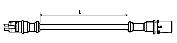 Кабель ABS (удлинитель датчика) L=3000мм, 2x0,75мм - WABCO/4497120300