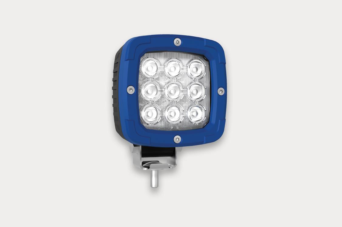 Фара рабочего света, 9LED, 12V-24V, 2800lm (35W) с проводом дл. 1,5 м - FRISTOM/FT036LEDALU2800