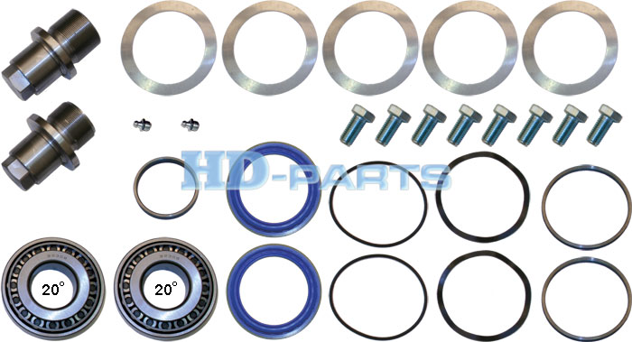 Р/к шкворня SCANIA-4/P/R/G (4x4/6x6/8x8) на сторону с подшипниками - HD Parts/307070