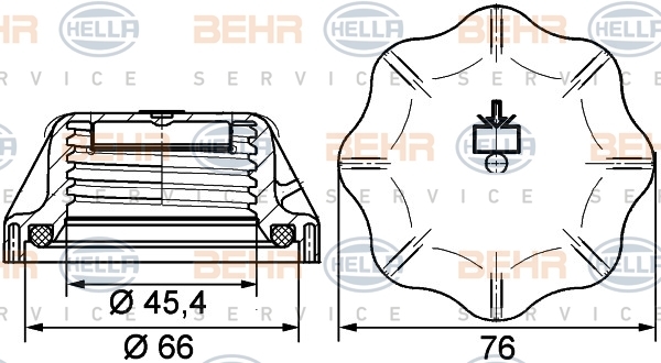 Крышка расширительного бачка MAN TGA - HELLA/BEHR/8MY376742-311