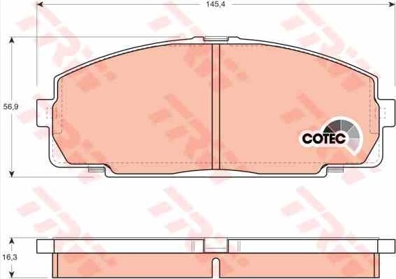 Колодки дисковые TOYOTA Hiace 2.0/2.7 '84-> передн. - TRW/LUCAS/GDB770