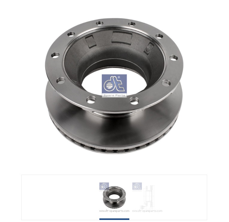 Диск тормозной SCHMITZ ROTOS 430x168.5x290x45 (22,5") - DT Spare Parts/1054100