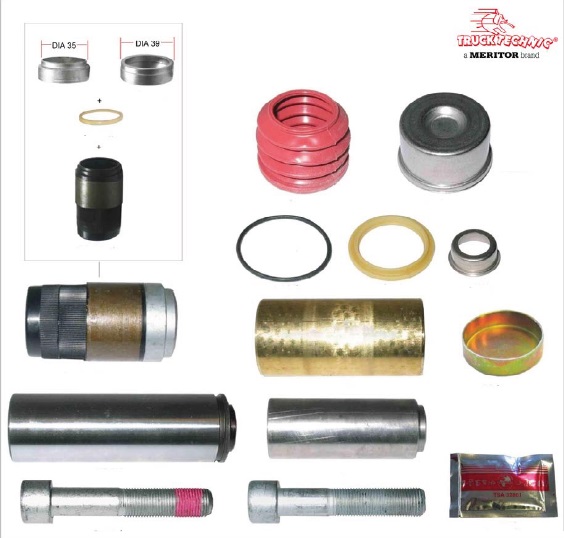 Р/к суппорта KNORR SN6/7 c 2002г. (пыльники+направл.+болты) - TRUCKTECHNIC/CKSK6