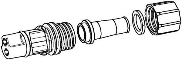 Разъём габаритного фонаря SCHMITZ/KOGEL/REISCH/DAF d=19.5мм 2-pin ("папа" в фонаре) - HELLA/BEHR/9XX340879-001