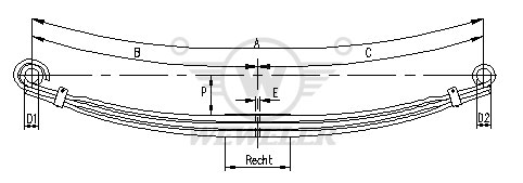 Рессора SCANIA 3-лист. перед. 910+910/3х29х90 - WEWELER/F010T179ZA75