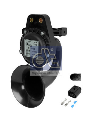 Сигнал звуковой электрический VOLVO FH/FM прямоугольный разъем 24V 730Hz - DT Spare Parts/225403