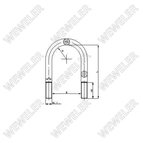 Стремянка М24х92/116 h=215, HDрезьба=80мм, VOLVO FH4 - WEWELER/B022M24A100