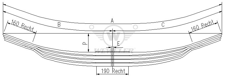 Рессора SCANIA 4-лист. задн. 770+770/4х41х90 - WEWELER/F010T202ZA70