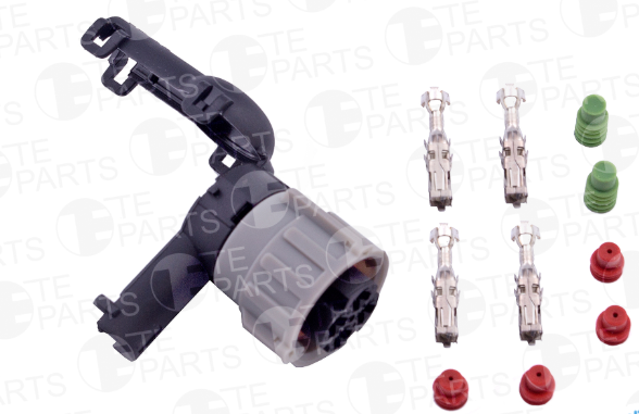 Р/к разъема для задних фонарей MB ACTROS/MAN 4-конт. (разъем+плоские пины) - TE PARTS/7810181