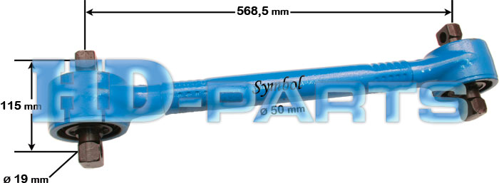 Тяга реактивная SCANIA L=568mm верхняя - HD Parts/312624