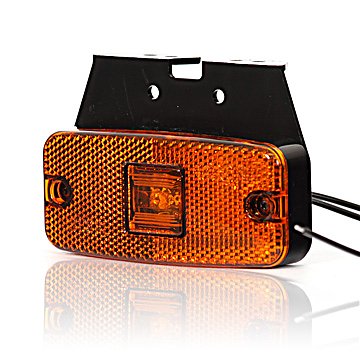 Фонарь габаритный LED 24V/12V/1.3W жёлтый угл. крепление - WAS/223ZW46