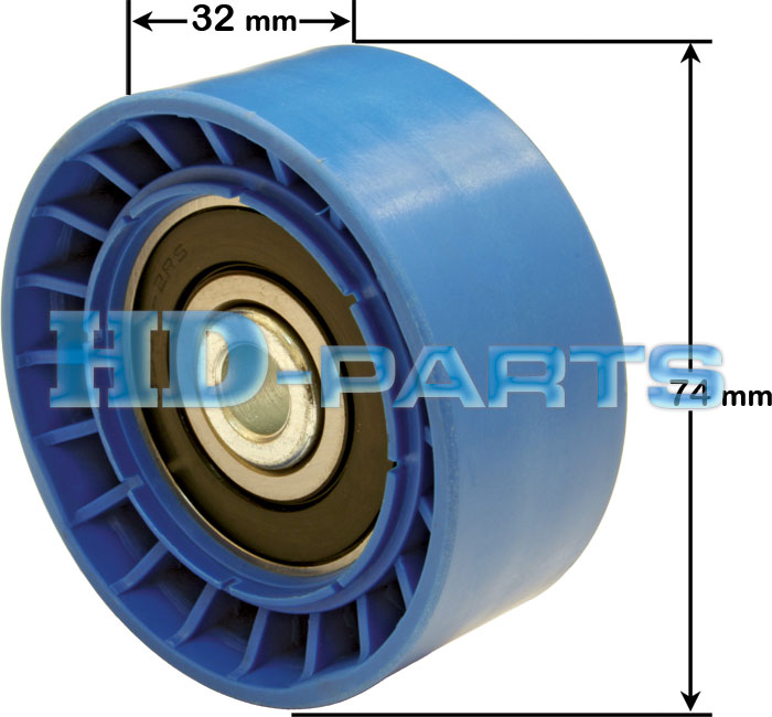 Ролик направляющий SCANIA-4/P/R D=74/h=32 (гладкий) - HD Parts/302421